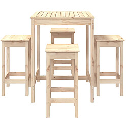 Avis vidaXL Ensemble de bar de jardin 5 pcs bois de pin massif