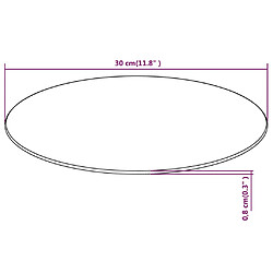 Avis vidaXL Dessus de table ronde en verre trempé 300 mm