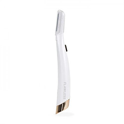 FLAWLESS FINISH Epilateur Electrique FLAWLESS - Dermaplane Glow - Fonctionnement a pile - 6 tetes de rechange incluses