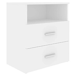 Maison Chic Table de chevet,Table de nuit,Table d'appoint pour salon Blanc 50x32x60 cm -MN42321