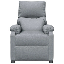 Avis vidaXL Fauteuil inclinable électrique Gris clair Tissu