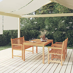 Salle à dîner de jardin 4 pcs,Table et chaise à manger Bois de teck massif -MN86368