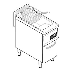 Friteuse sur coffre électrique - 14 litres - commandes électroniques - gamme 700 - Tecnoinox