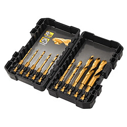 Dewalt DT50050-QZ Coffret plastique de 10 forets métal HSS-Tin pour visseuses à chocs