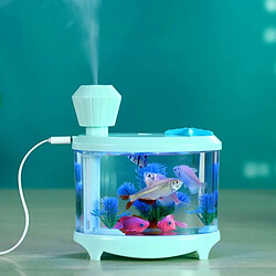 Wewoo Humidificateur d'Air vert 460ML Fish Tank Style Ultrasons Aromathérapie Air Purificateur USB Atomiseur avec LED Night Light