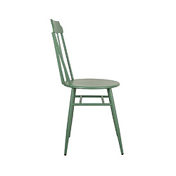 Acheter Aubry Gaspard Chaise en métal laqué - Samos (Lot de 2) vert.