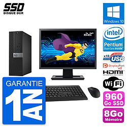 PC Dell 7040 SFF Ecran 22" Intel G4400 RAM 8Go SSD 960Go HDMI Windows 10 Wifi - Occasion