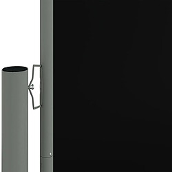 Helloshop26 Auvent paravent store brise-vue latéral rétractable de patio jardin terrasse balcon protection visuelle écran 200 x 1000 cm noir 02_0007444