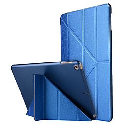 Wewoo Housse Étui Coque Etui à rabat en cuir avec texture de déformation horizontale pour iPad 10,2 pouces Bleu