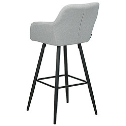 Beliani Tabouret de bar Set de 2 Velours Gris clair CASMALIA pas cher