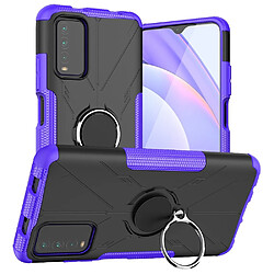 Coque en TPU anti-chute, anti-rayures avec béquille pour votre Xiaomi Poco M3/Redmi 9 Power/Note 9 4G (Qualcomm Snapdragon 662)/9T - violet