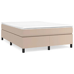 vidaXL Sommier à lattes de lit avec matelas Cappuccino 180x200 cm