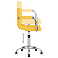 Acheter vidaXL Chaise pivotante de salle à manger Jaune moutarde Tissu