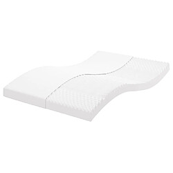 vidaXL Matelas en mousse blanc 120x200 cm 7 zones dureté 20 ILD