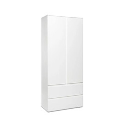 But Armoire 2 portes 2 tiroirs LUMIA blanc