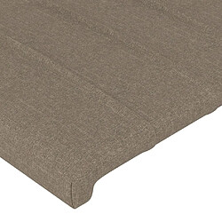 Acheter Maison Chic Tête de lit moderne avec oreilles pour chambre - Décoration de lit Taupe 103x23x78/88 cm Tissu -MN97108