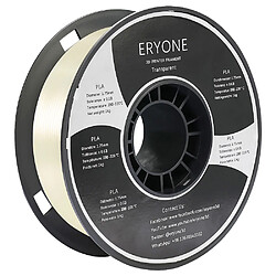 None Filament PLA ERYONE pour imprimante 3D 1,75 mm Tolérance 0,03 mm 1 kg (2,2 lbs)/bobine - Transparent 