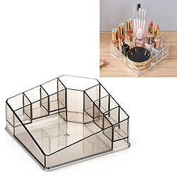 Wewoo Boîte de maquillage de bureau Rouge à lèvres transparent de rangement multi-fonctions pour cosmétiques de café 