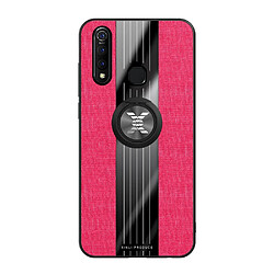 Wewoo Coque Souple Pour Vivo Z5X XINLI Stitching Cloth Texture Étui de protection TPU antichoc avec support d'anneau Rouge