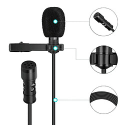 Yonis Microphone Lavalier Condensateur 360° Portable