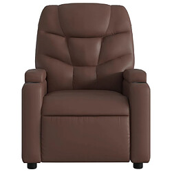 Acheter Maison Chic Fauteuil de massage inclinable,Fauteuil luxe de relaxation Marron Similicuir -MN33045