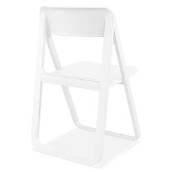 Acheter Alterego Chaise pliable intérieur / extérieur 'SLAG' en matière plastique blanche