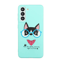 Coque en silicone motif dessin animé avec lanière bleu ciel pour votre Samsung Galaxy S22 5G