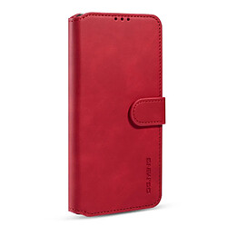 Dg.Ming Etui en PU Style rétro avec support rouge pour votre Xiaomi Redmi Note 10 Pro