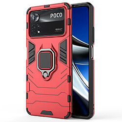 Coque en TPU anti-chocs avec béquille, rouge pour votre Xiaomi Poco X4 Pro 5G