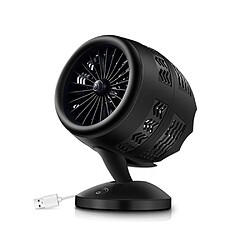 Refroidisseur d'Air de Ventilateur Électrique de Bureau de Cycle de Convection d'Air de Chargement Mini USB Réglable Portatif, Contrôle de Vitesse de Soutien 2 (Noir)