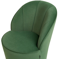 Beliani Fauteuil ALBY Velours Vert foncé pas cher