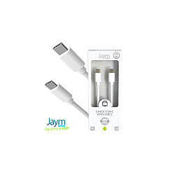 Jaym Câble USB-C vers Type-C 3A - 1,5 mètres - Collection POP - Blanc