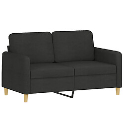 Avis vidaXL Canapé 2 places avec oreillers décoratifs noir 120 cm tissu