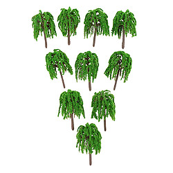 10pcs 1: 150 arbres de saule en plastique modèle rue train chemin de fer mise en scène n