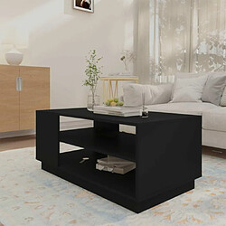 Avis Maison Chic Table basse pour salon | Table à café Noir 102x55x43 cm Aggloméré -GKD32043