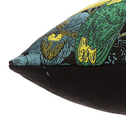 Feeric Lights And Christmas Coussin jacquard design toucan Jungle électro - L. 40 x l. 40 cm - Noir