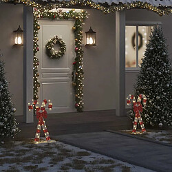 vidaXL Décoration de Noël en forme de canne à sucre 50 LED blanc chaud