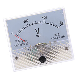 Acheter 85c1 dm rectangle ampèremètre ampèremètre testeur analogique panneau voltmètre 0-600 v