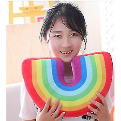 Universal 35 cm enfants arc-en-ciel u forme oreiller couche coussin soutient les enfants en peluche de sommeil (rouge)