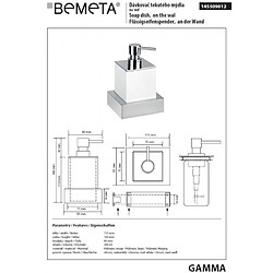 Bemeta - Maison De La Tendance Distributeur de savon liquide GAMMA en laiton chrome / 200 ml