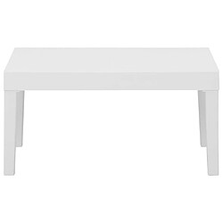 Acheter Maison Chic Salon de jardin 3 pcs + coussins - Mobilier/Meubles de jardin - Table et chaises d'extérieur Plastique Blanc -MN65753