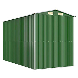 Acheter Helloshop26 Abri de jardin cabane cabanon maison de stockage remise extérieur hangar outils robuste 192 x 357 x 223 cm acier galvanisé vert 02_0022363