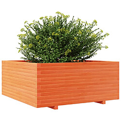 Avis vidaXL Jardinière cire marron 110x110x49,5 cm bois de pin massif