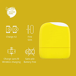 SANAG - Ice-Powerbank - Batterie Externe 5000 Mah Avec Lumière Tactile Intégrée Adaptée À Tous Les Smartphone Iphone,Samsung,Huawei,Xiaomi,Lg,Tablette En Plastique Recyclé Certifié Grs - Jaune pas cher