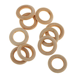 10pcs bois non fini rond lâche perles diy artisanat en bois anneau 1.2cm 3x3cm pas cher