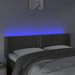 Avis vidaXL Tête de lit à LED Gris foncé 147x16x78/88 cm Velours