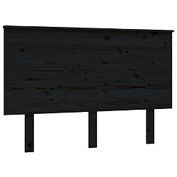 Maison Chic Tête de lit scandinave,Meuble de chambre Noir 124x6x82,5 cm Bois massif de pin -MN95125