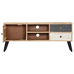 Avis Maison Chic Meuble TV scandinave - Banc TV pour salon 115 x 30 x 47 cm Bois massif de manguier -MN43913