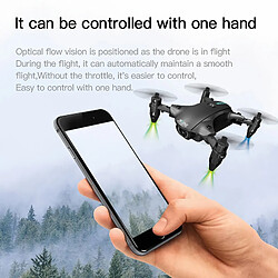 Universal Mini drone avec caméra 4K HD WiFi FPV RC Hélicoptère 360 ° roulant une clé retour gyroscopique quadricoptère pliable à six axes(Le noir) pas cher