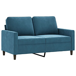 Acheter Maison Chic Ensemble de canapés 3 pcs avec coussins, Canapé droit Sofa pour Salon bleu velours -GKD173651